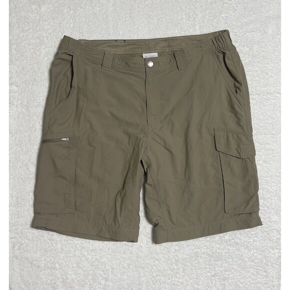Columbia Sportswear Shorts Men's 36 TAG 38 Tan Rip Stop Casual Outdoors Hiking - Picture 1 of 16